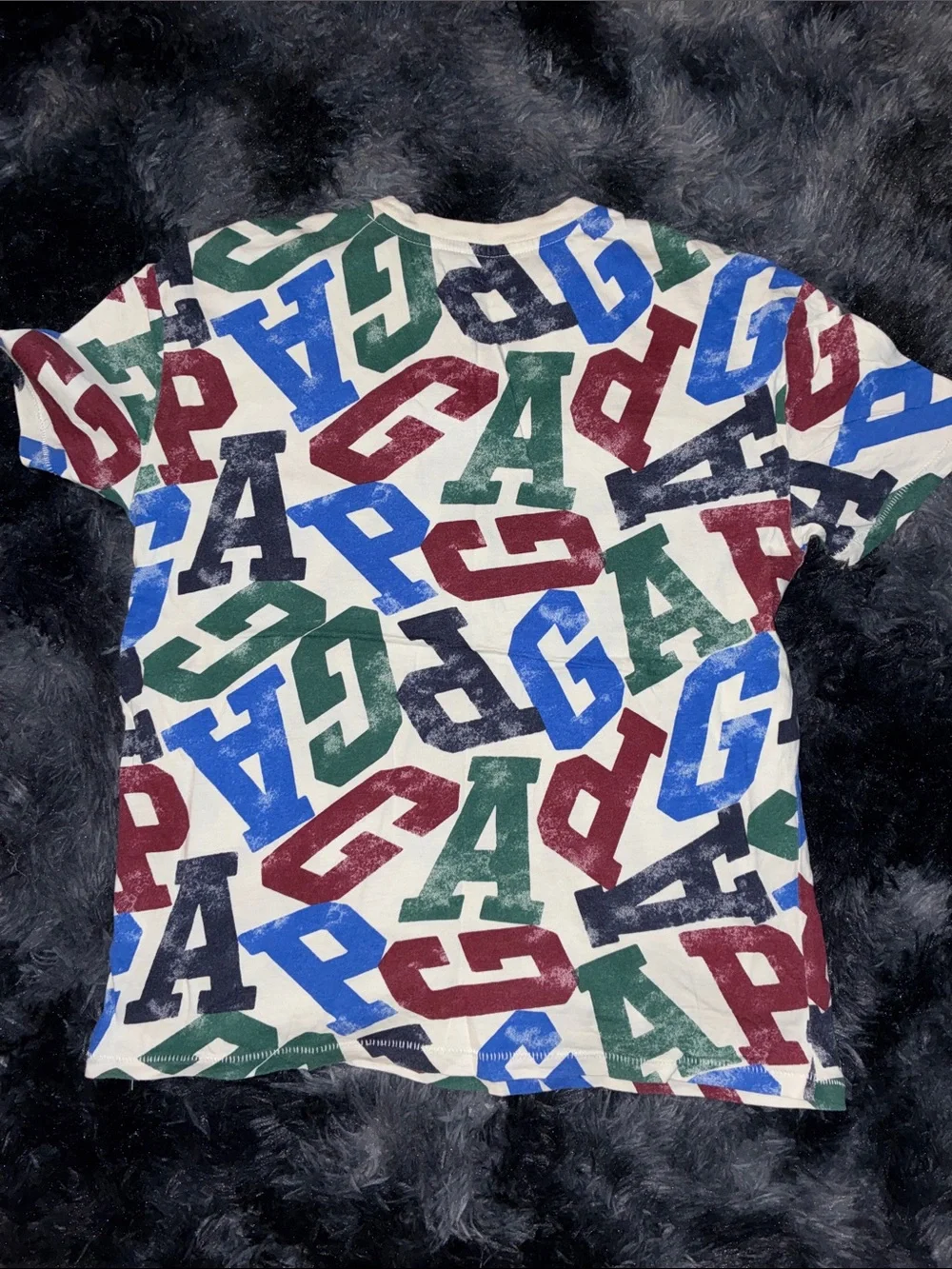 GAP Kids Short Sleeve Tees - Blue, Green & Multi Print patchwork lot of 3 XL